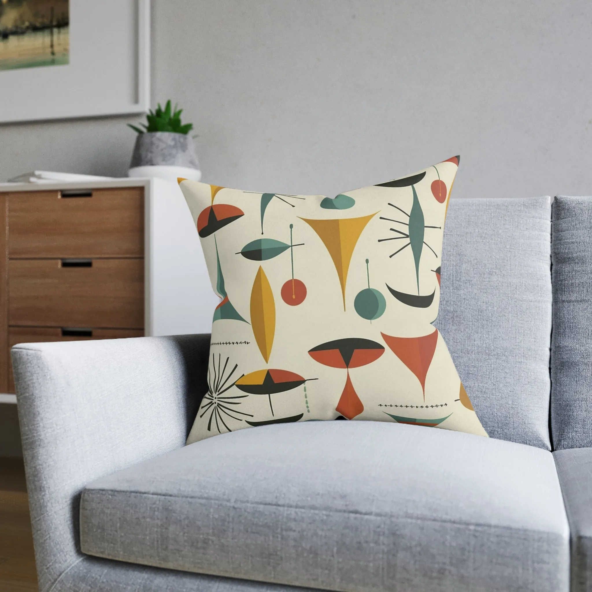 1950s Retro - Square Pillow - UK