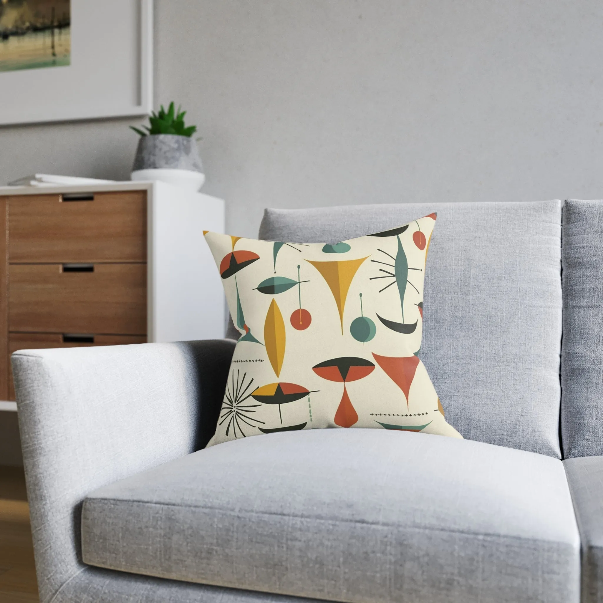 1950s Retro - Square Pillow - UK