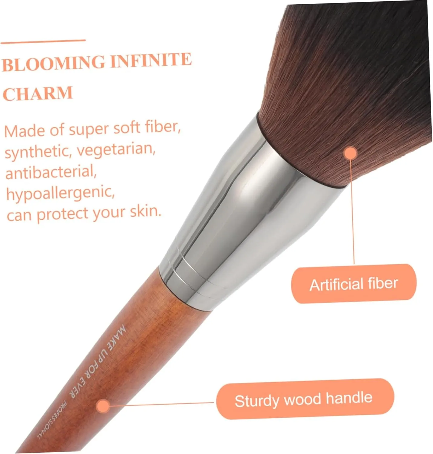 2 Pcs Large Size Loose Powder Brush Large Mineral Powder Cleaning Tools Highlighter Brush Face Loose Brush Makeup Brush Makeup Tool Honey Powder Brush Oversized Artificial Fiber