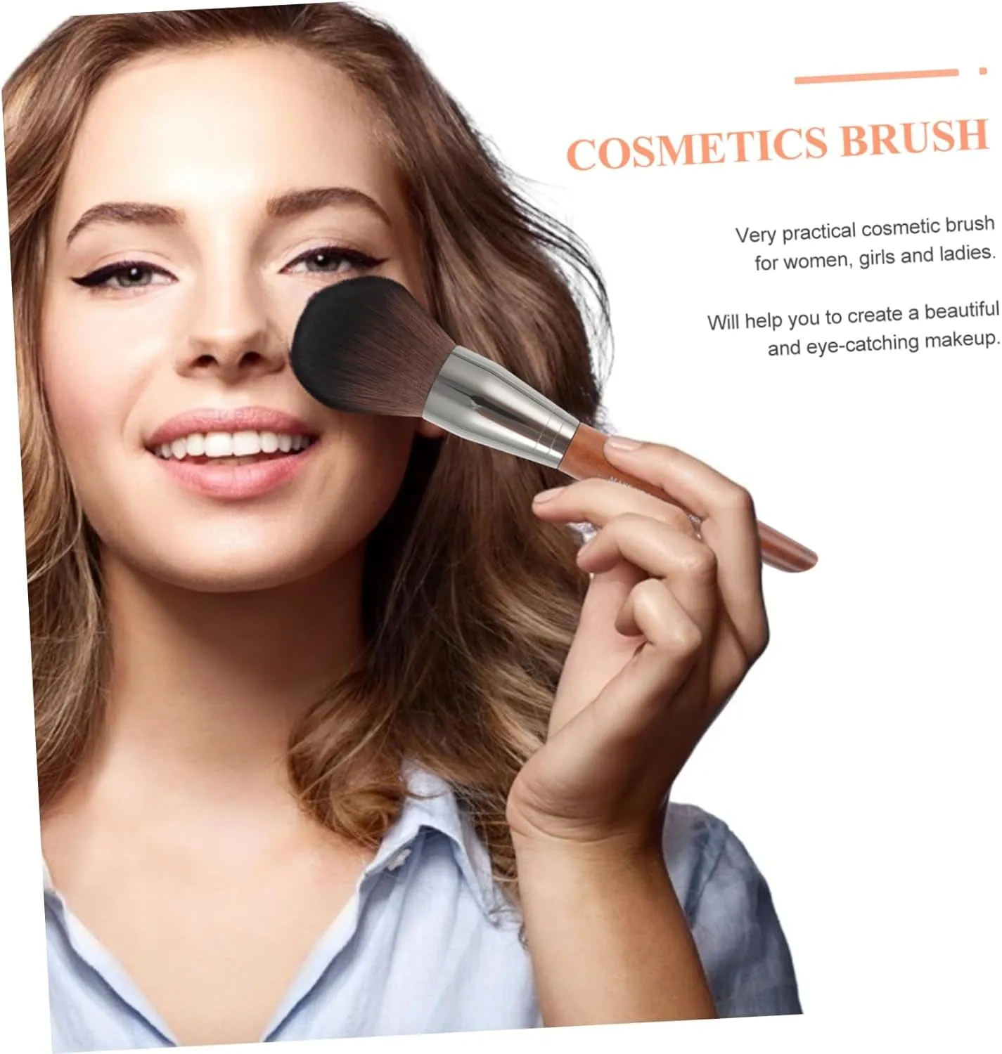 2 Pcs Large Size Loose Powder Brush Large Mineral Powder Cleaning Tools Highlighter Brush Face Loose Brush Makeup Brush Makeup Tool Honey Powder Brush Oversized Artificial Fiber