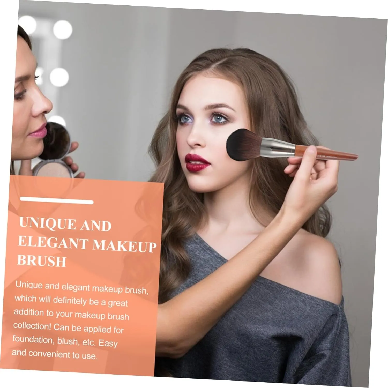 2 Pcs Large Size Loose Powder Brush Large Mineral Powder Cleaning Tools Highlighter Brush Face Loose Brush Makeup Brush Makeup Tool Honey Powder Brush Oversized Artificial Fiber