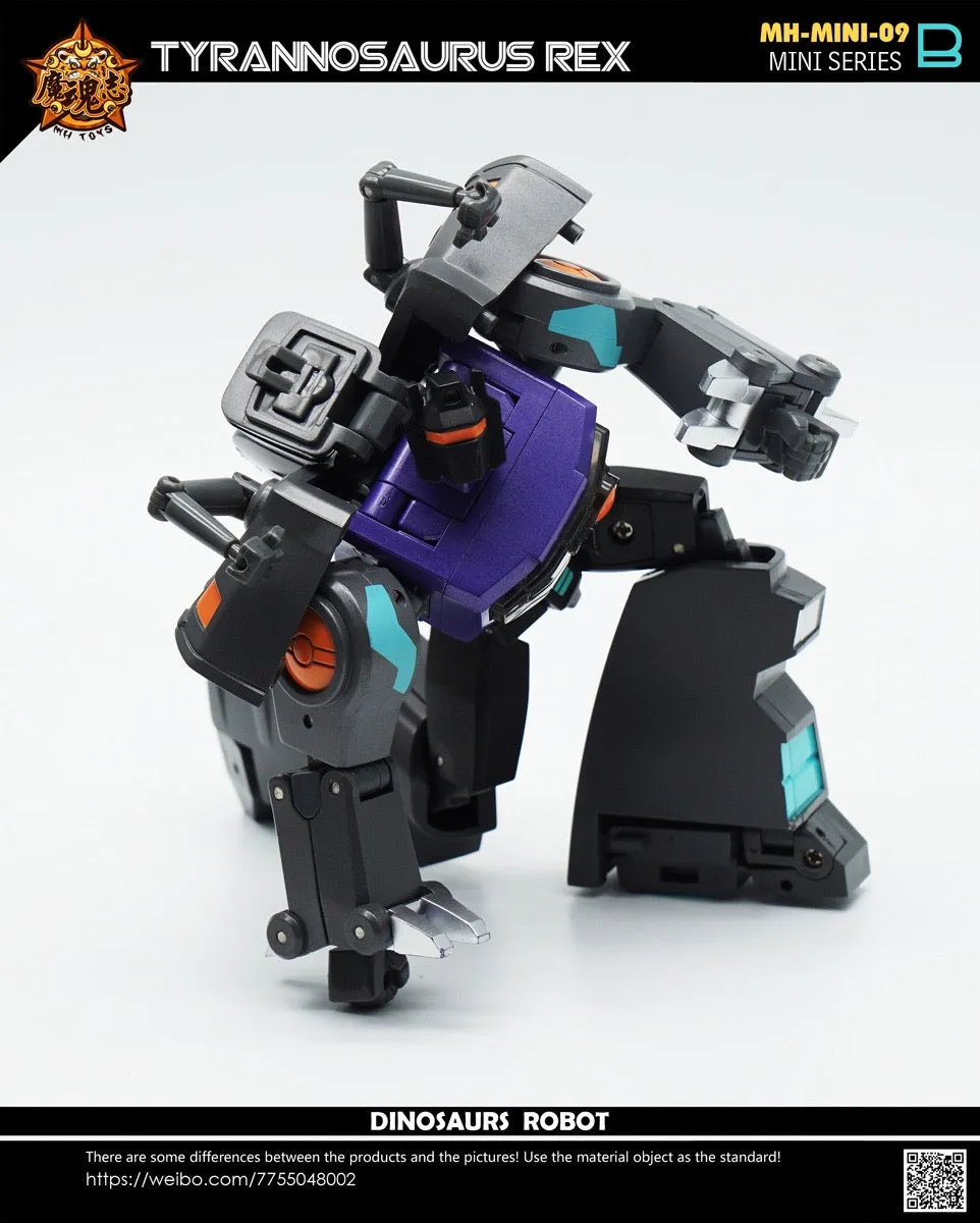 4th Party MHZ Toys MH-MINI-09B Mini09B Tyrannosaurus Rex T-Rex Dark / Black Version（ Oversized NA Newage Ymir Grimlock）  14.5cm / 5.7”