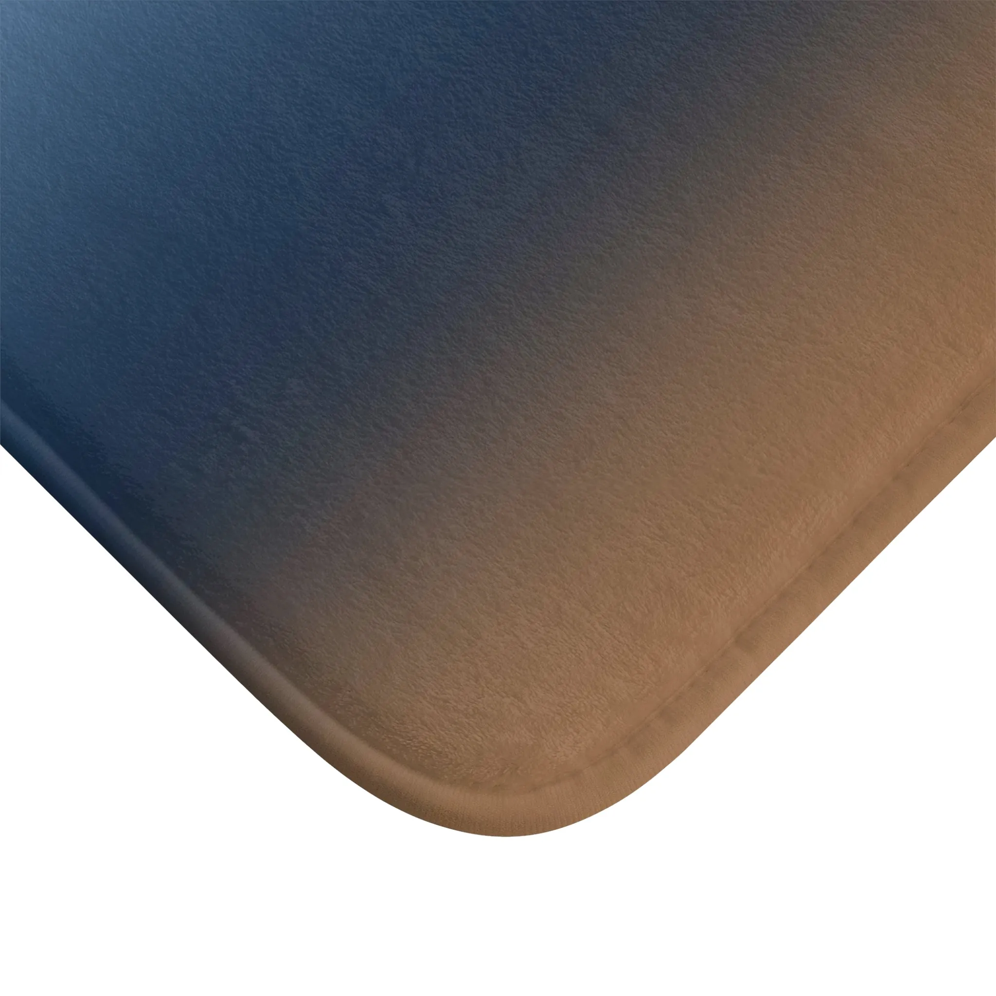 Abstract Bath Mat | Navy Sky Blue Beige Ombre