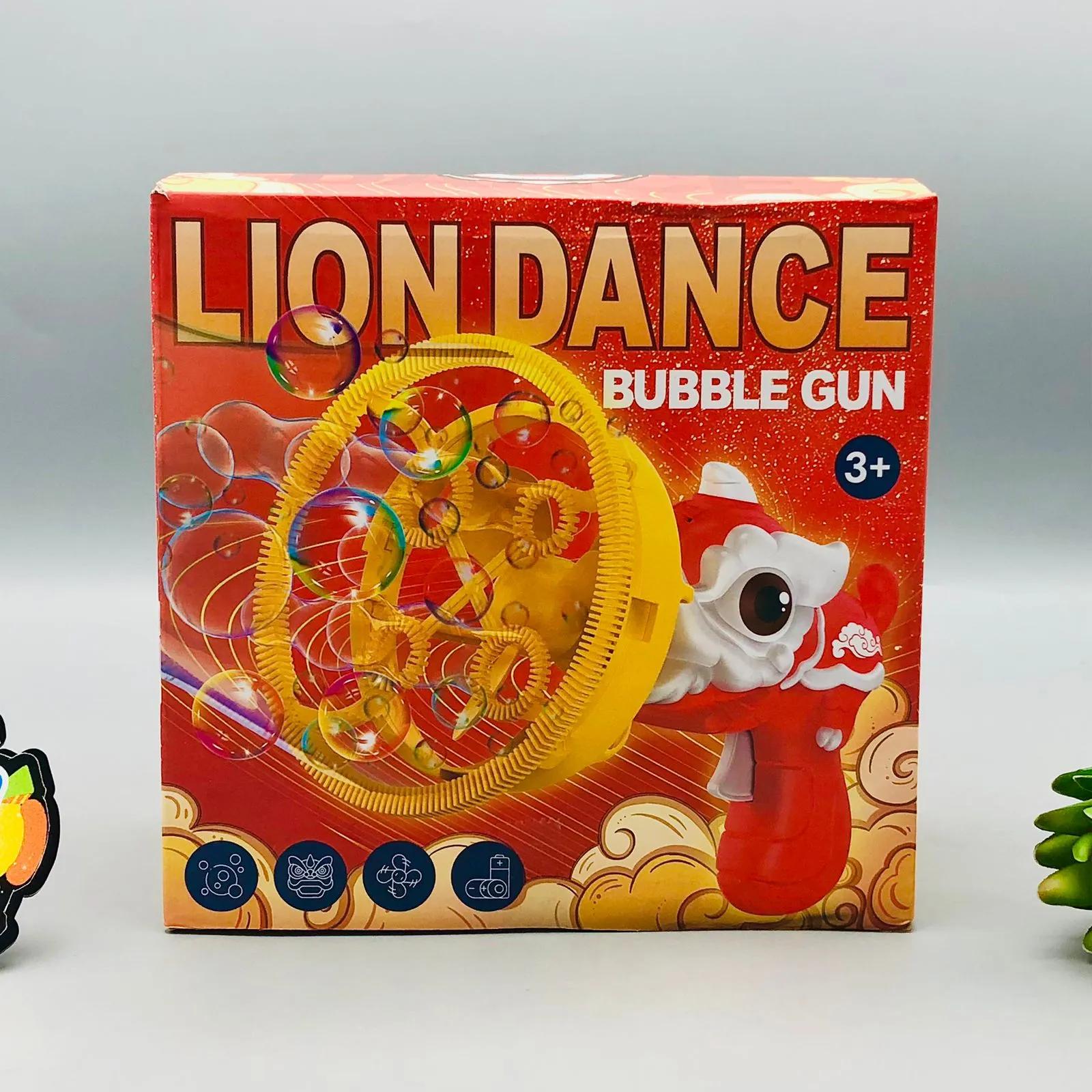 Battery Operated Cartoon Dance Colorful Bubble Gun