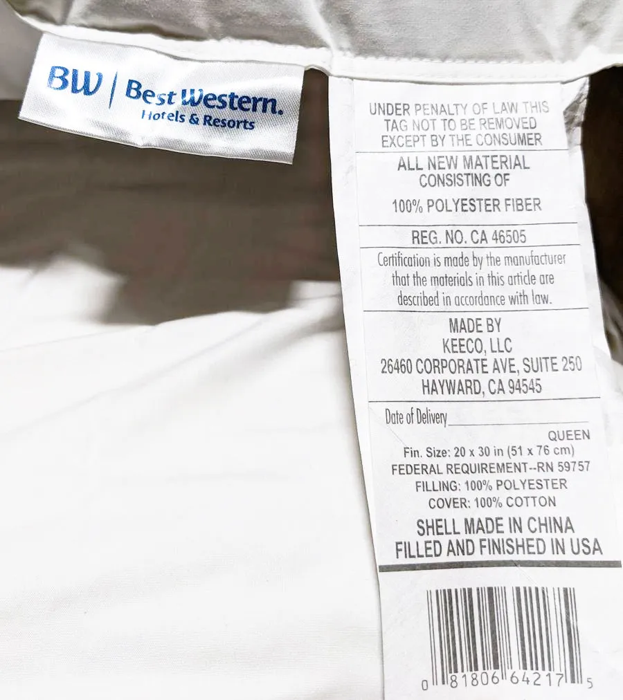 Best Western<sup>®</sup> Everest Pillow | Soft Polyester Pillow