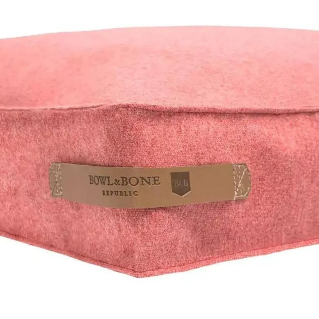 Bowl and Bone Loft Dog Cushion Bed Coral