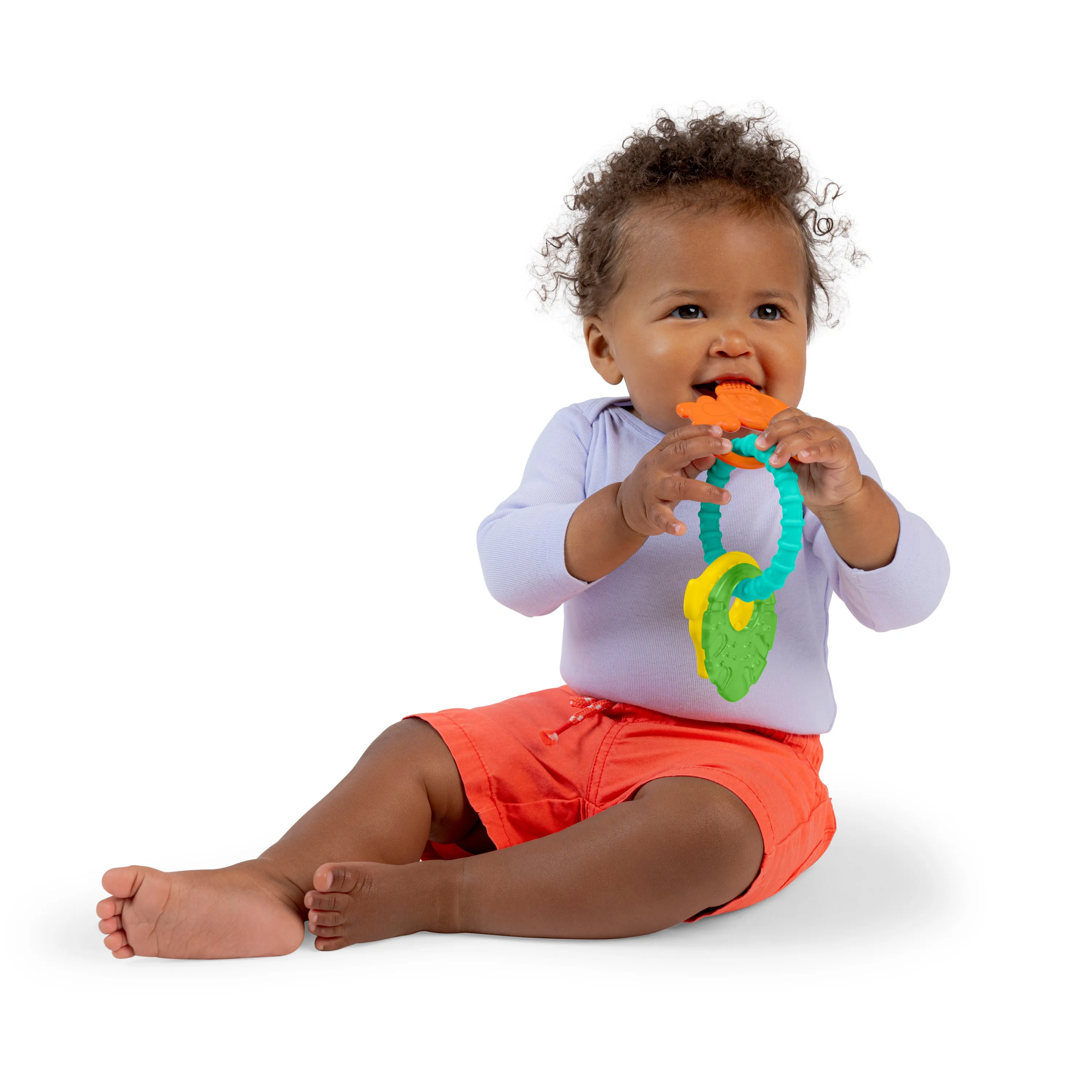 Bright Starts Tropical Chews Silicone Teething Ring - Monkey, Leaf, Banana