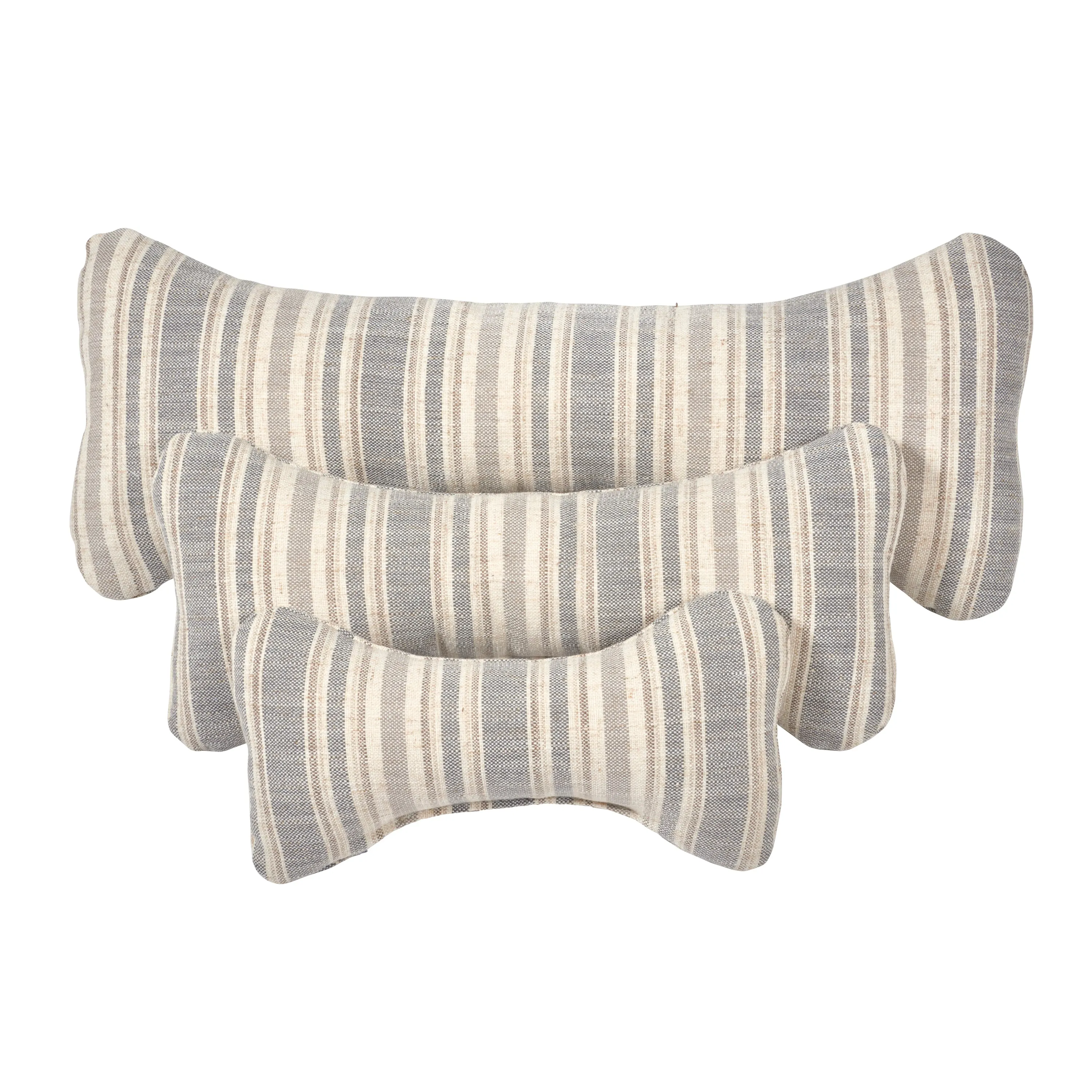 Bumper Bone Pillow | Woven Harper Stripe