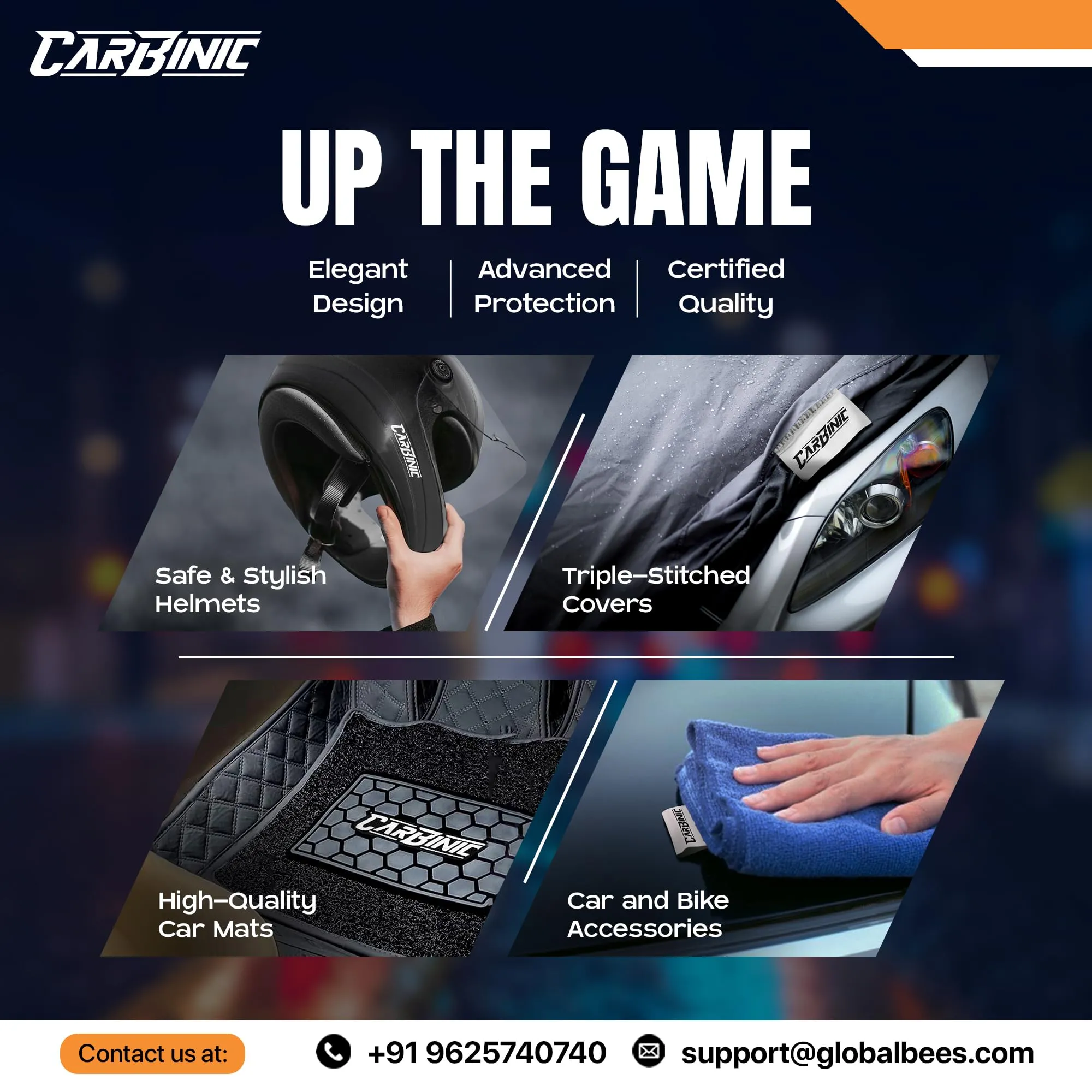 CARBINIC 7D Car Mats | Compatible for Hyundai Verna 2023 | 7-Depth Layer Protection Car Floor Mats Anti Skid | Car Accessories | Detachable Layer of Curly Mat | Premium Double Stitched Leather Mats