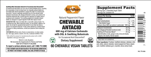 Chewable Antacid, 60 chews (item 770)