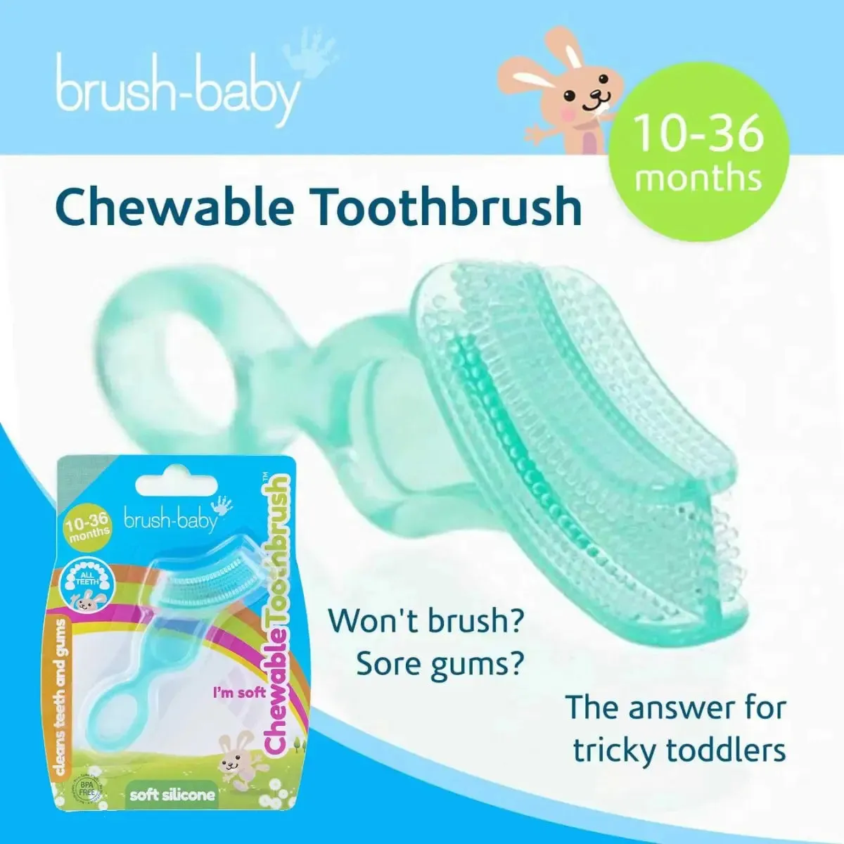 Chewable Toothbrush For Babies - Baby Teether (Double Pack)