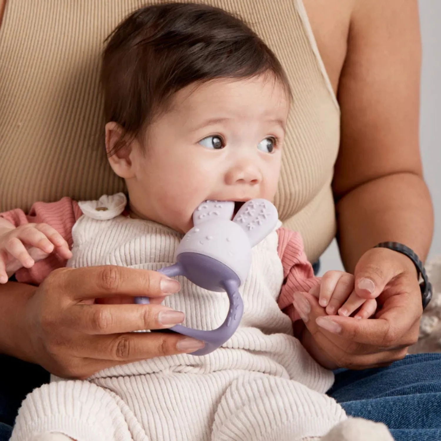 Chill   Fill Bunny Teether Peony Purple