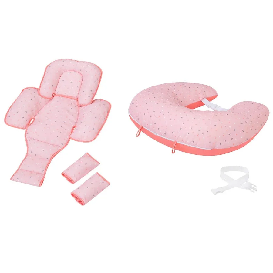 Clevamama ClevaCushion Nursing Pillow & Baby Nest (Coral)