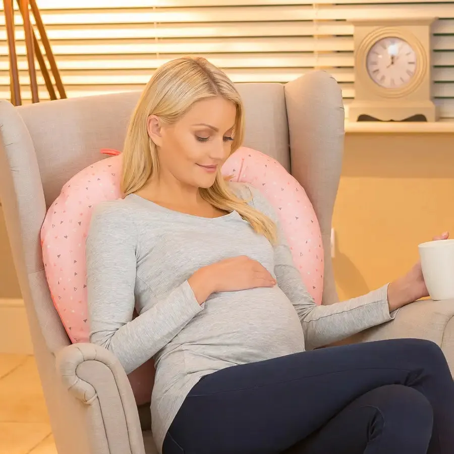 Clevamama ClevaCushion Nursing Pillow & Baby Nest (Coral)