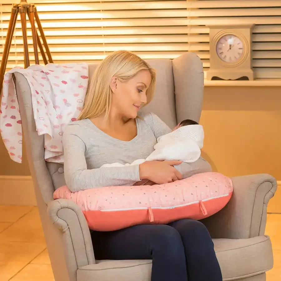 Clevamama ClevaCushion Nursing Pillow & Baby Nest (Coral)
