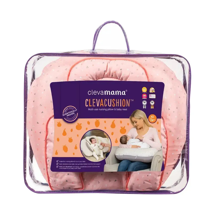 Clevamama ClevaCushion Nursing Pillow & Baby Nest (Coral)