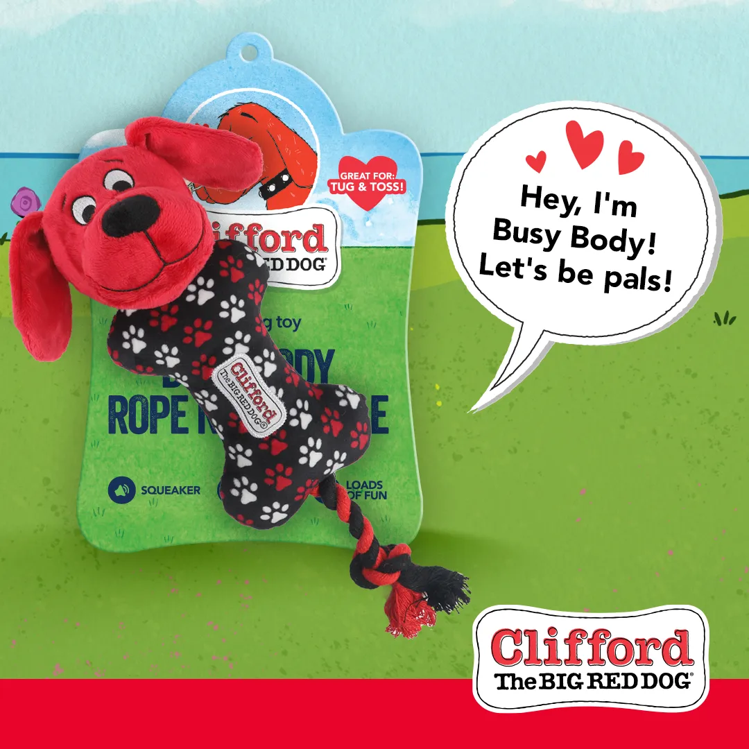 Clifford® Busy Body Rope n' Wrangle 15" Plush Dog Toy