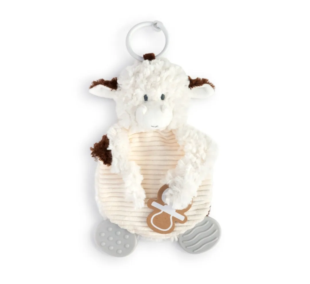 Cow teething buddy - paci holder