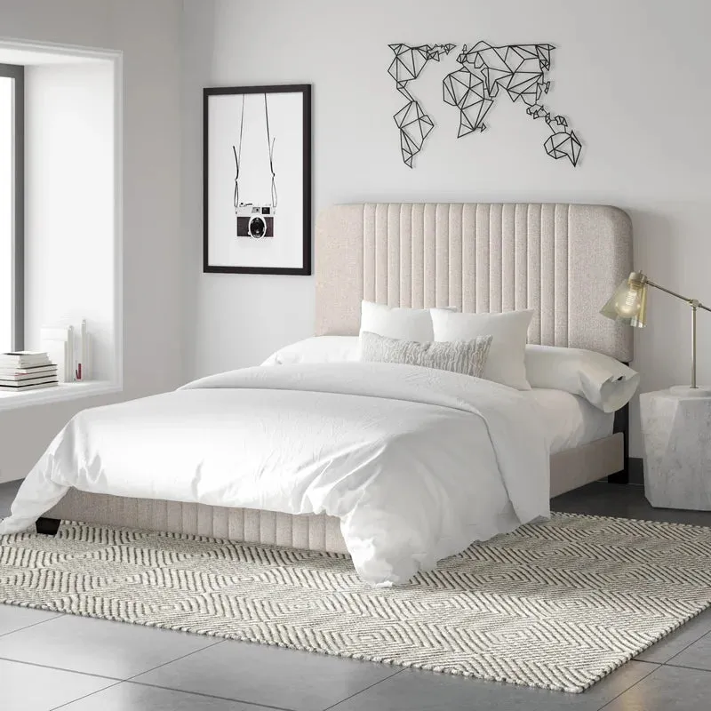 Eid-al-Adha Friler Upholstered Low Profile Standard Bed with free Shipping