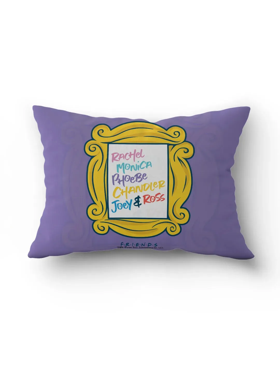 Friends All Character Purple Door Frame Rectangle Pillow