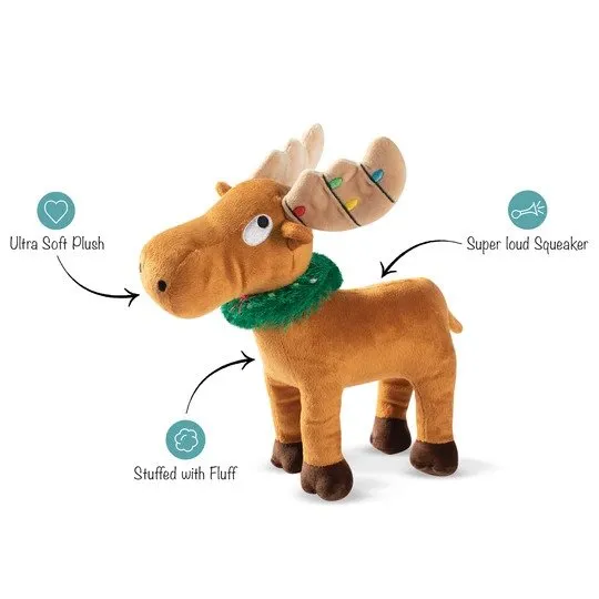 Fringe Dog Toy Holiday Merry Chrismoose