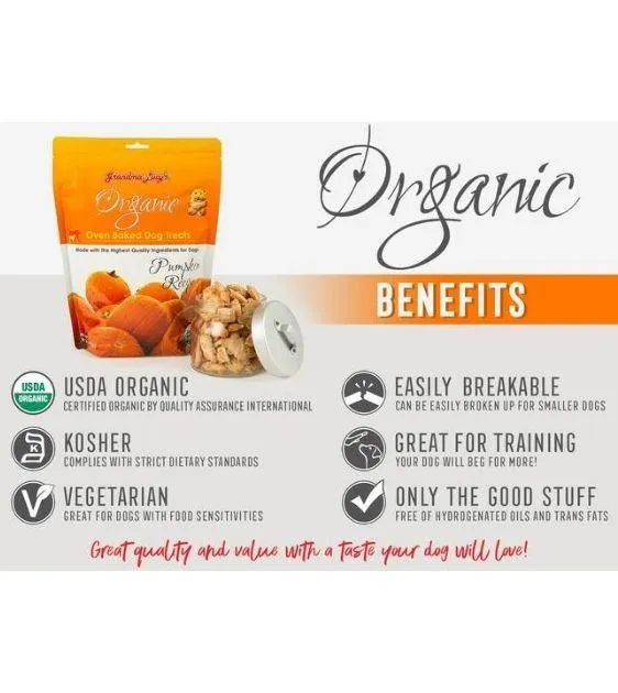 Grandma Lucy’s Organic Oven Baked Pumpkin Dog Treats