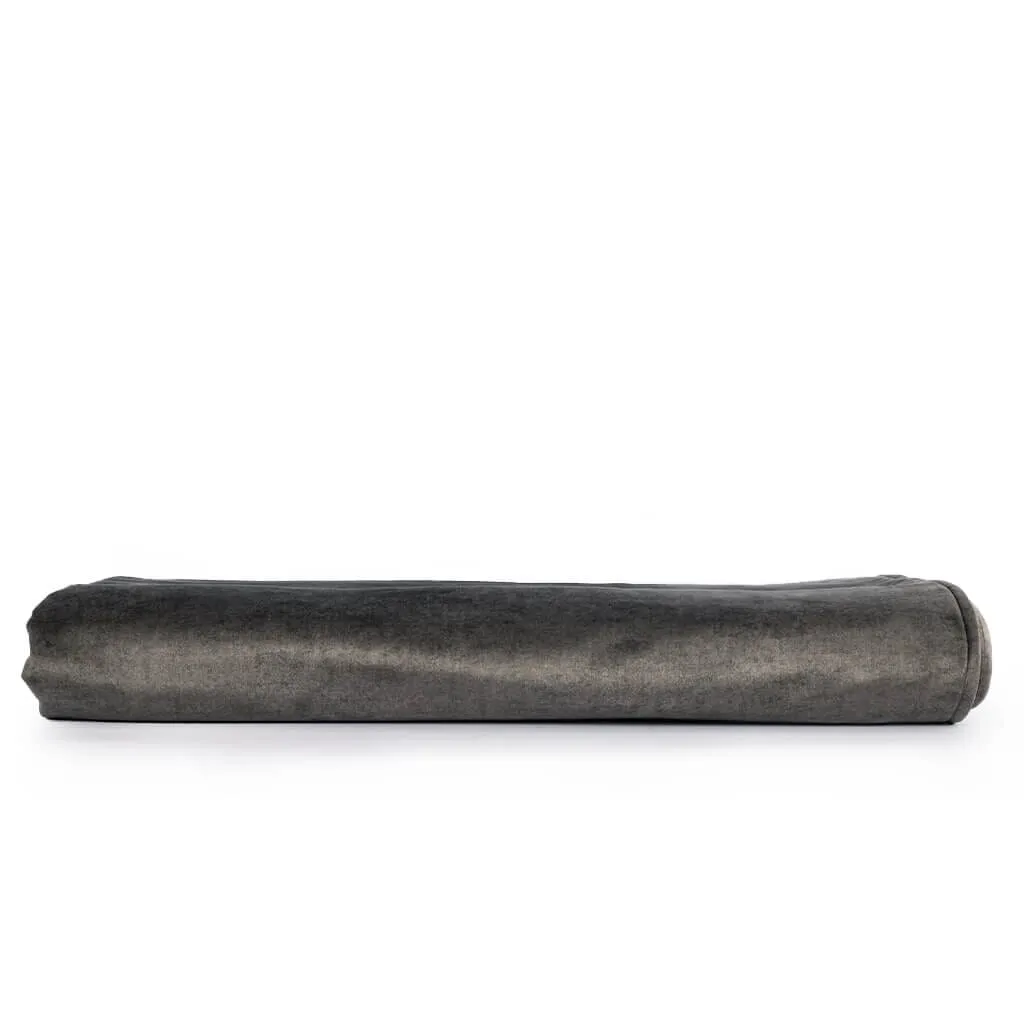 Harper Charcoal Grey & Morning Mist Fabric Throw