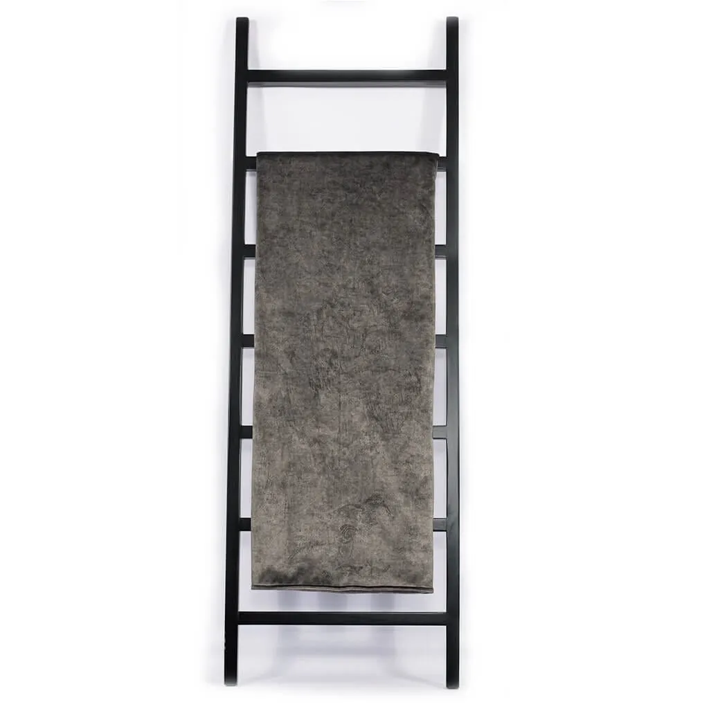 Harper Charcoal Grey & Morning Mist Fabric Throw