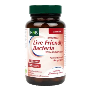 Holland & Barrett Chewable Acidophilus Strawberry (3 Billion) 120 Tablets