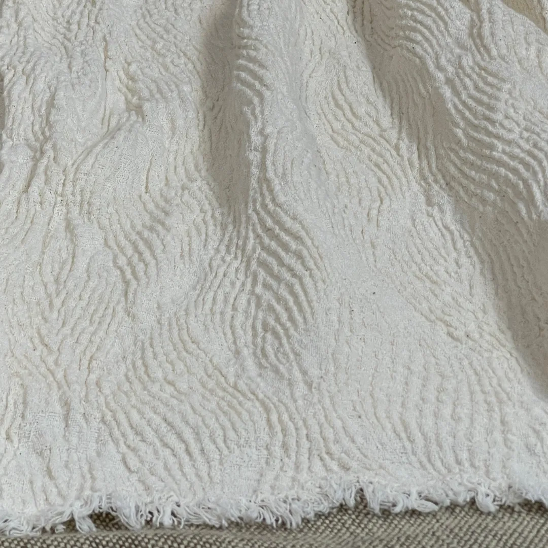 Ivory Flax Linen Throw