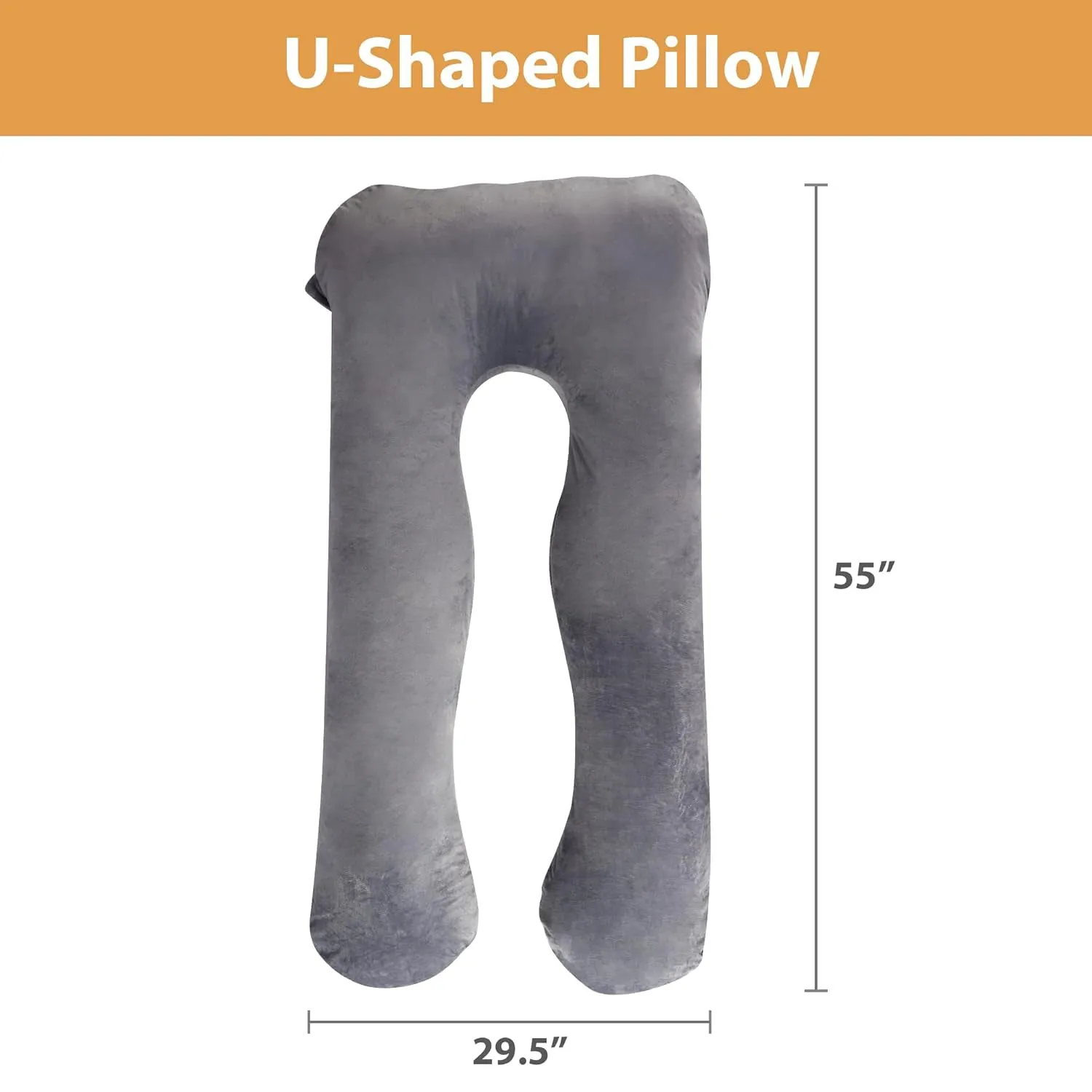 J/U/C-Shaped Pregnancy Pillows 55 Inch Maternity Pillow with Washable Velvet Cover Nursing Support Cushion