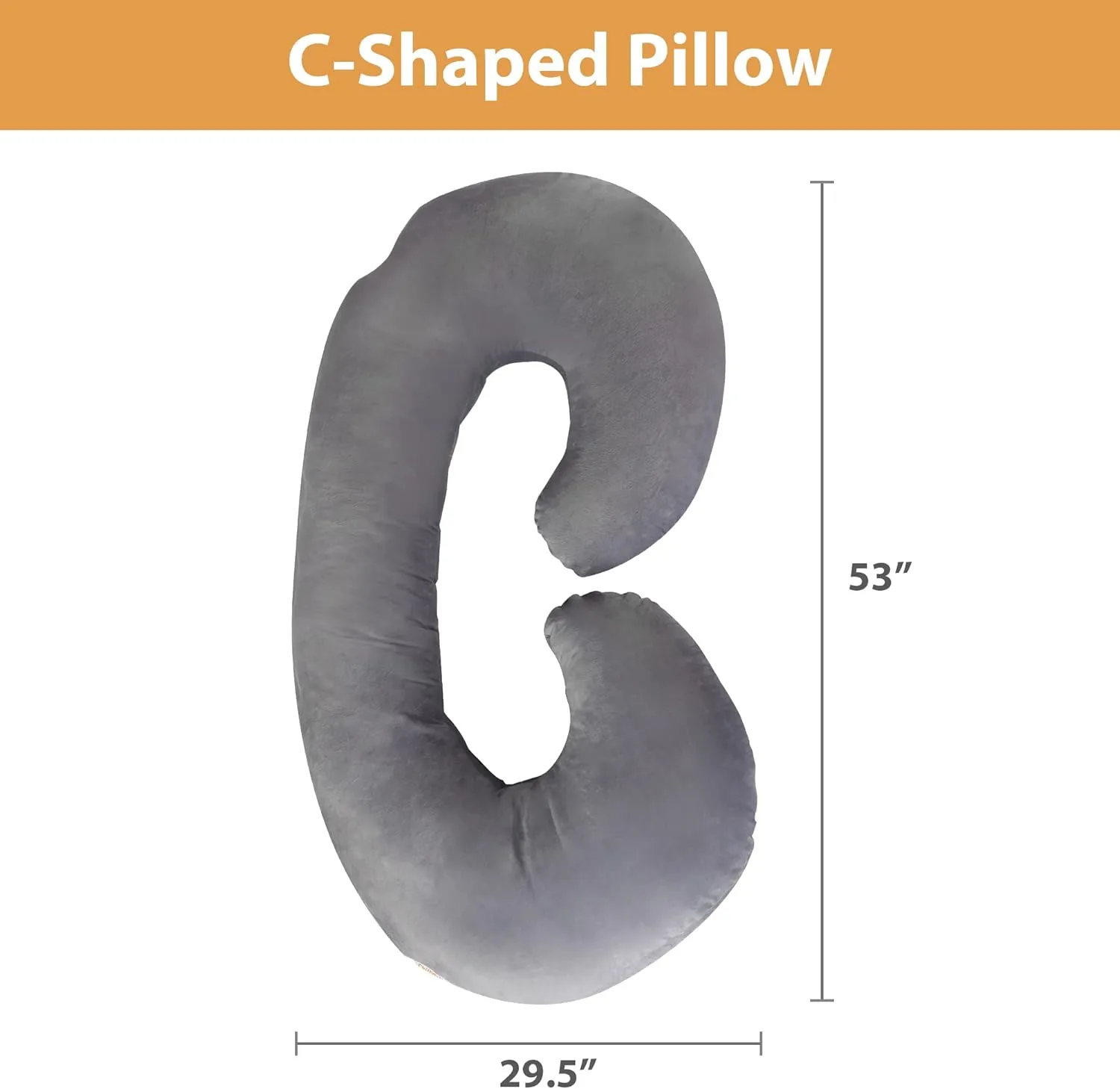J/U/C-Shaped Pregnancy Pillows 55 Inch Maternity Pillow with Washable Velvet Cover Nursing Support Cushion