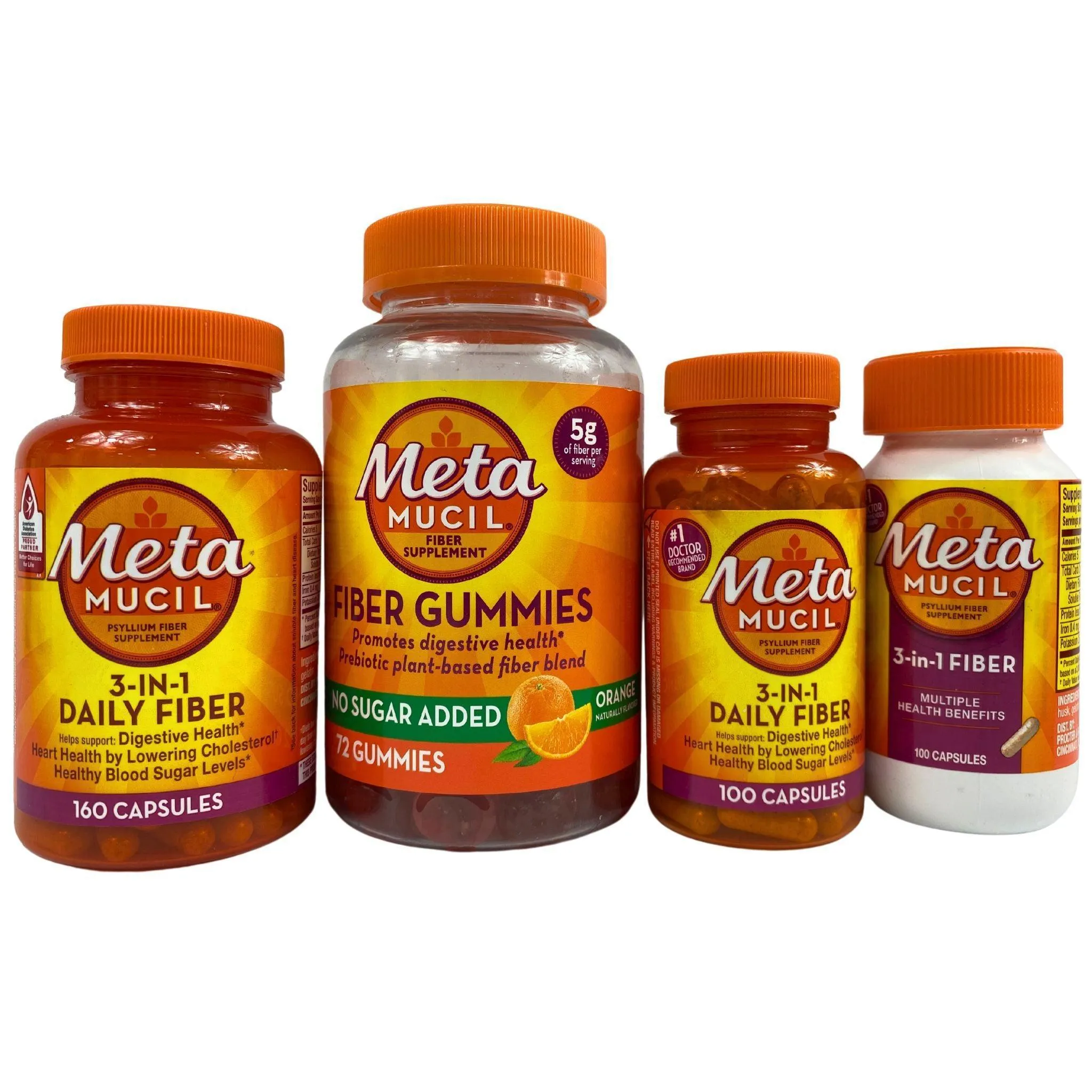 MetaMucil Assorted Fiber Mix Gummies & Capsules (32 Pcs Lot)