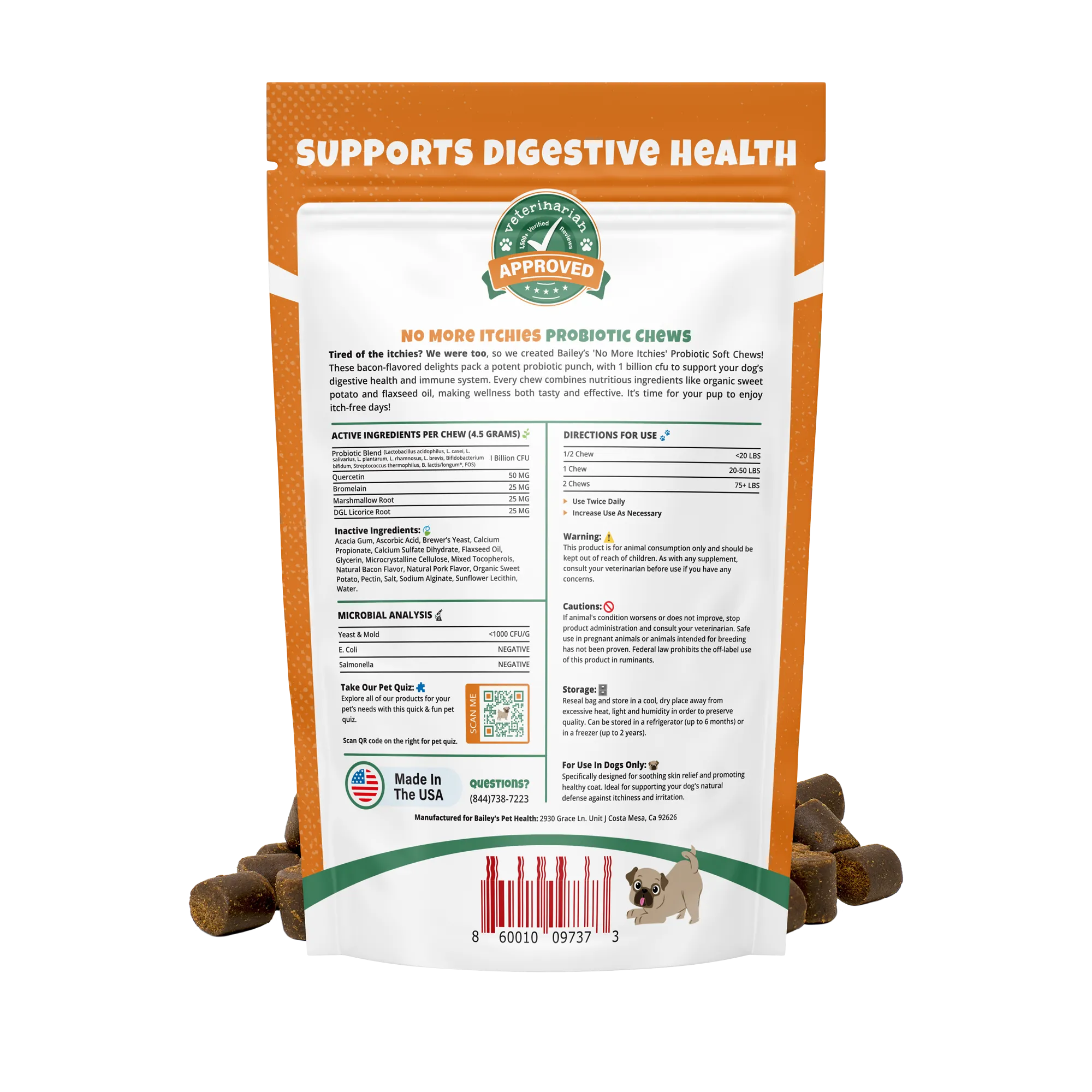 No More Itchies Probiotic Dog Chews