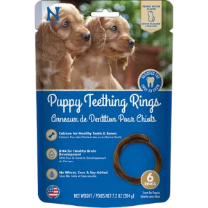 NPIC N-Bone Puppy Teething Ring in Peanut Butter