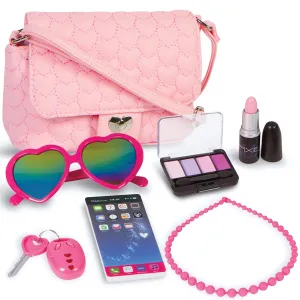 PixieCrush Pretend Play Purse & Makeup for Girls - Fun Little Girl Cosmetics Toys Set