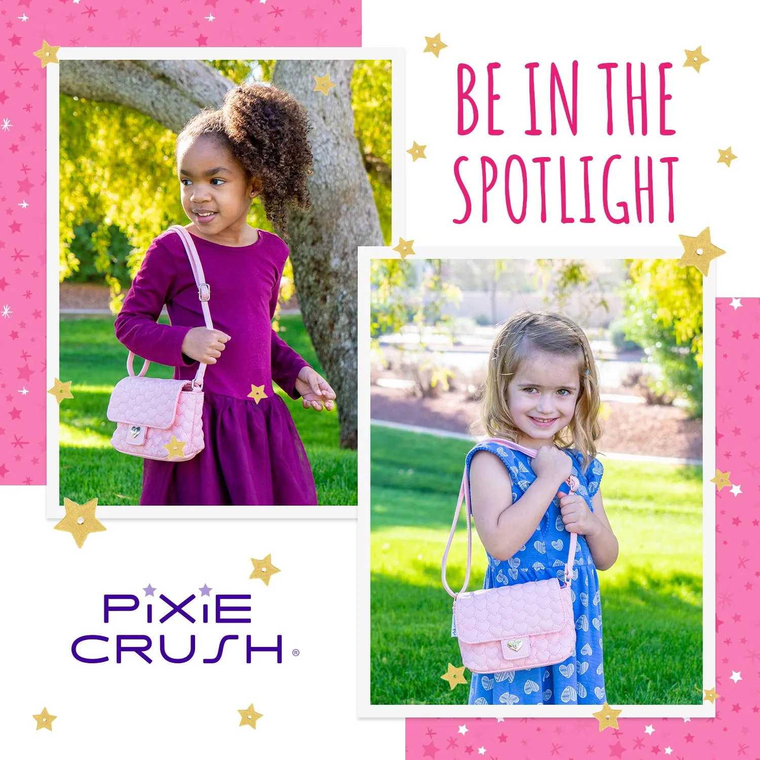 PixieCrush Pretend Play Purse & Makeup for Girls - Fun Little Girl Cosmetics Toys Set