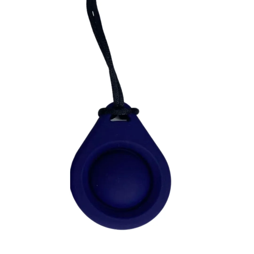 Pop It Oval Pendant Sensory Chew Necklace