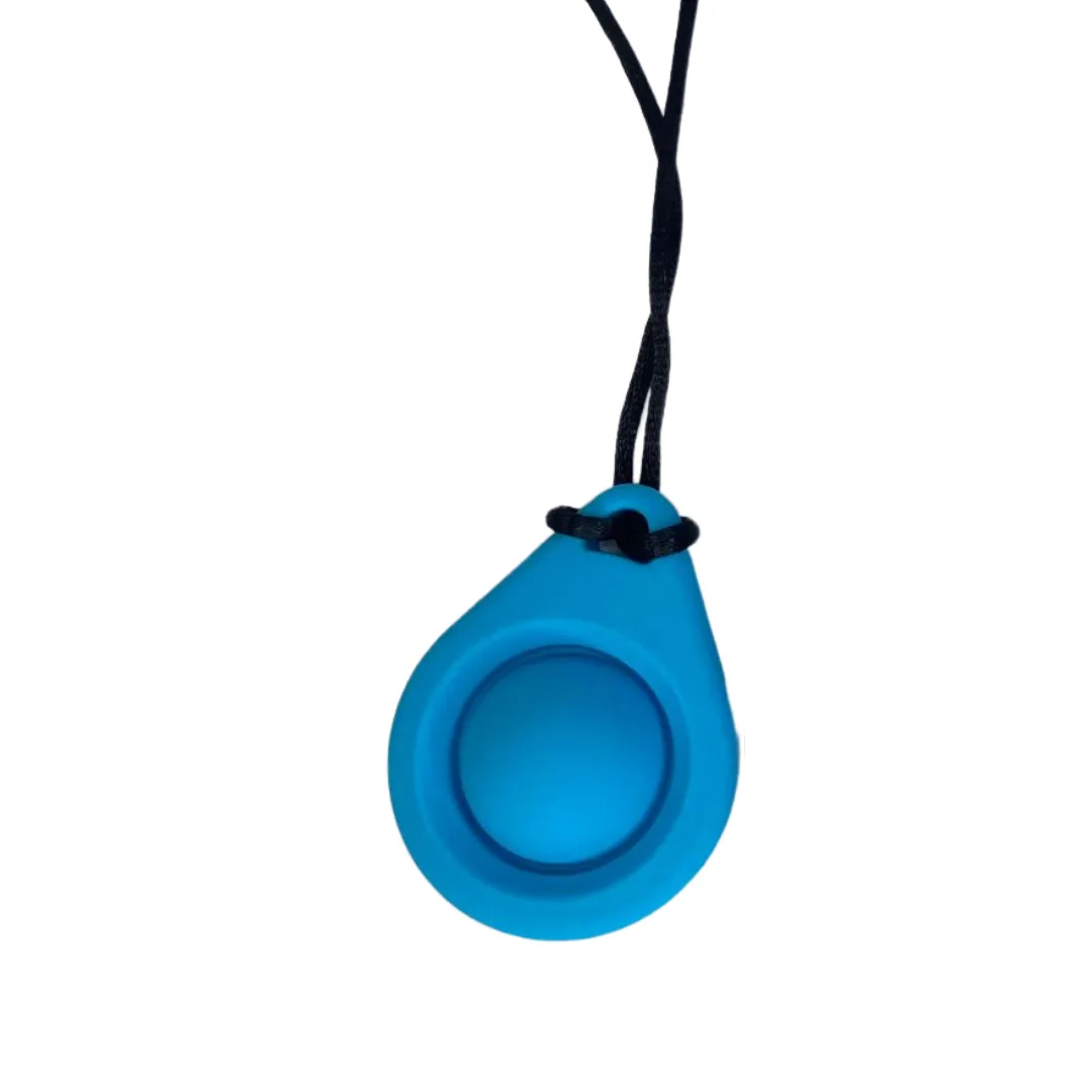 Pop It Oval Pendant Sensory Chew Necklace