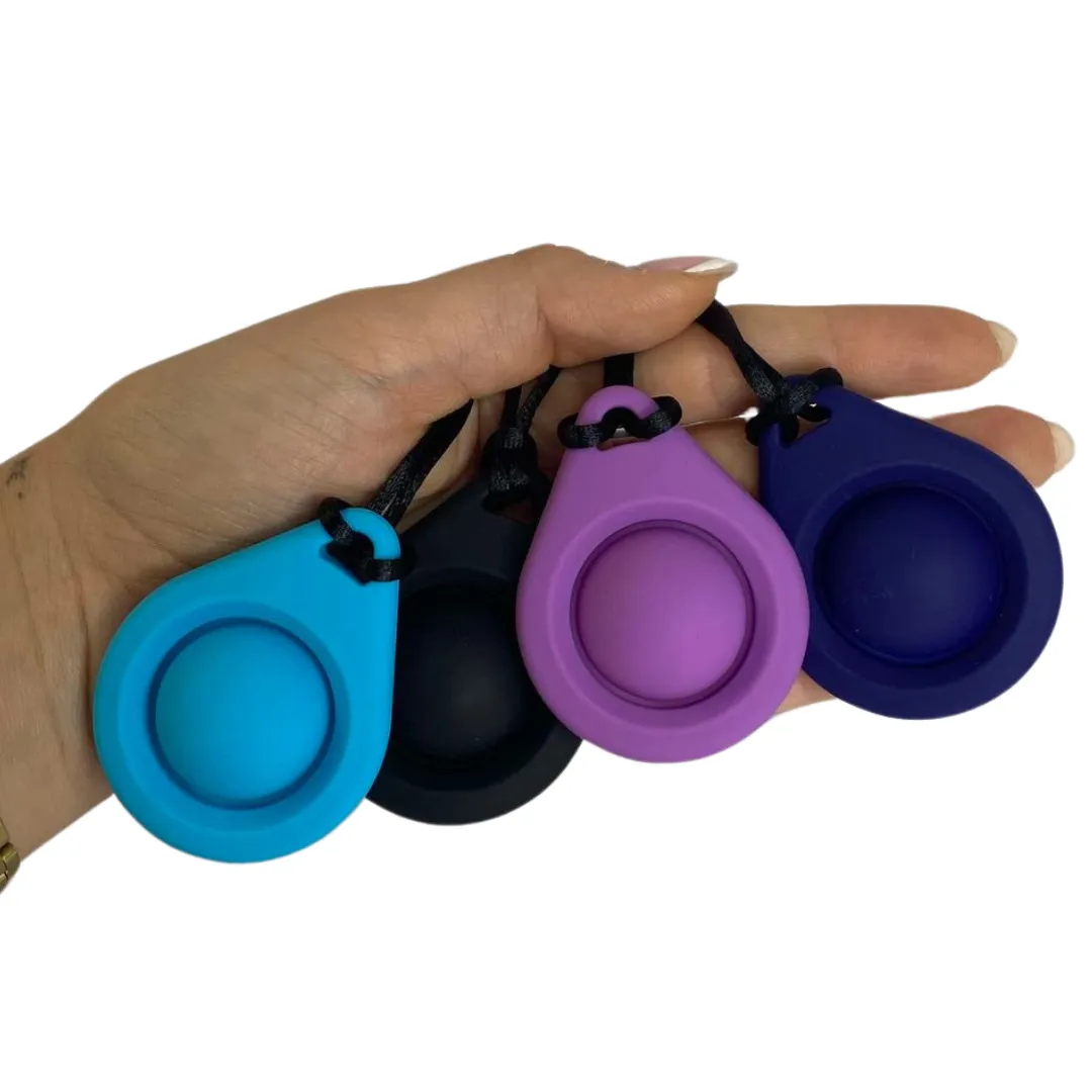 Pop It Oval Pendant Sensory Chew Necklace