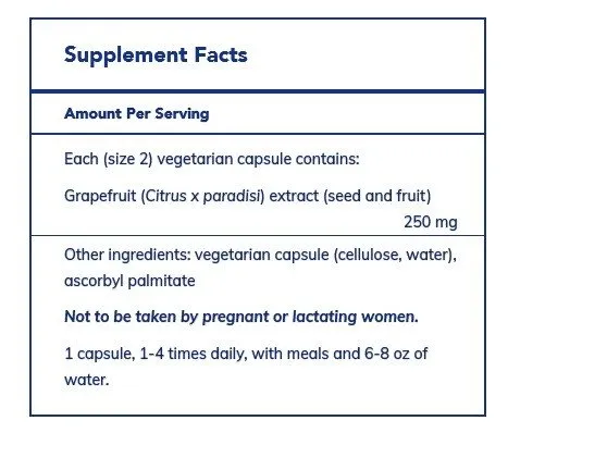 Pure Encapsulations Grapefruit Seed Extract 60 Vegcap