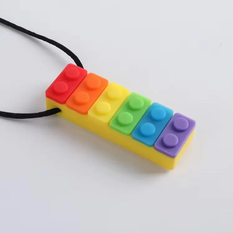 Rectangle Chew Block Sensory Necklace