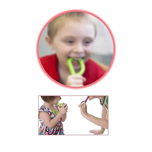 Safe-O-Kid® P-Shape Chewy Tube for Autism- (Green Pack of 1)