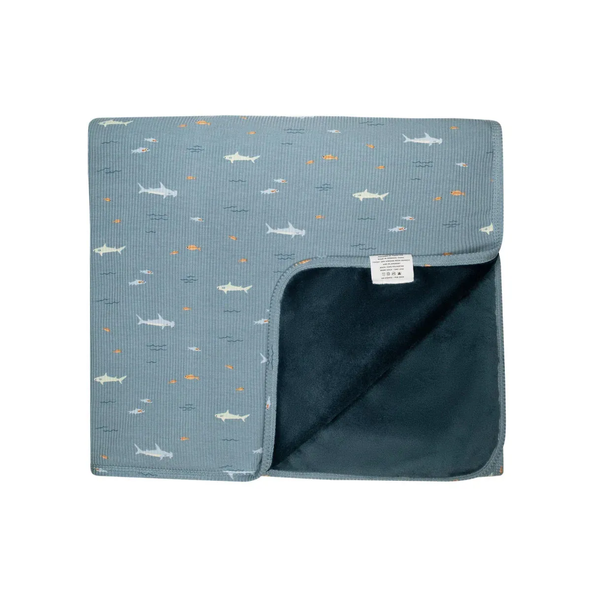Sharks Small Ribbed Youth Blanket