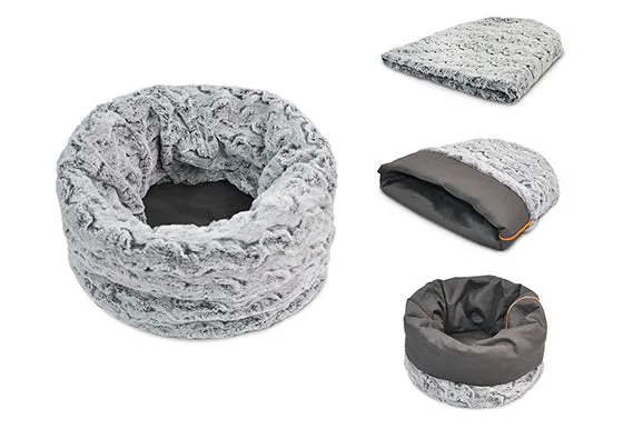 Snuggle Beds for Dogs and Cats: Husky Grey
