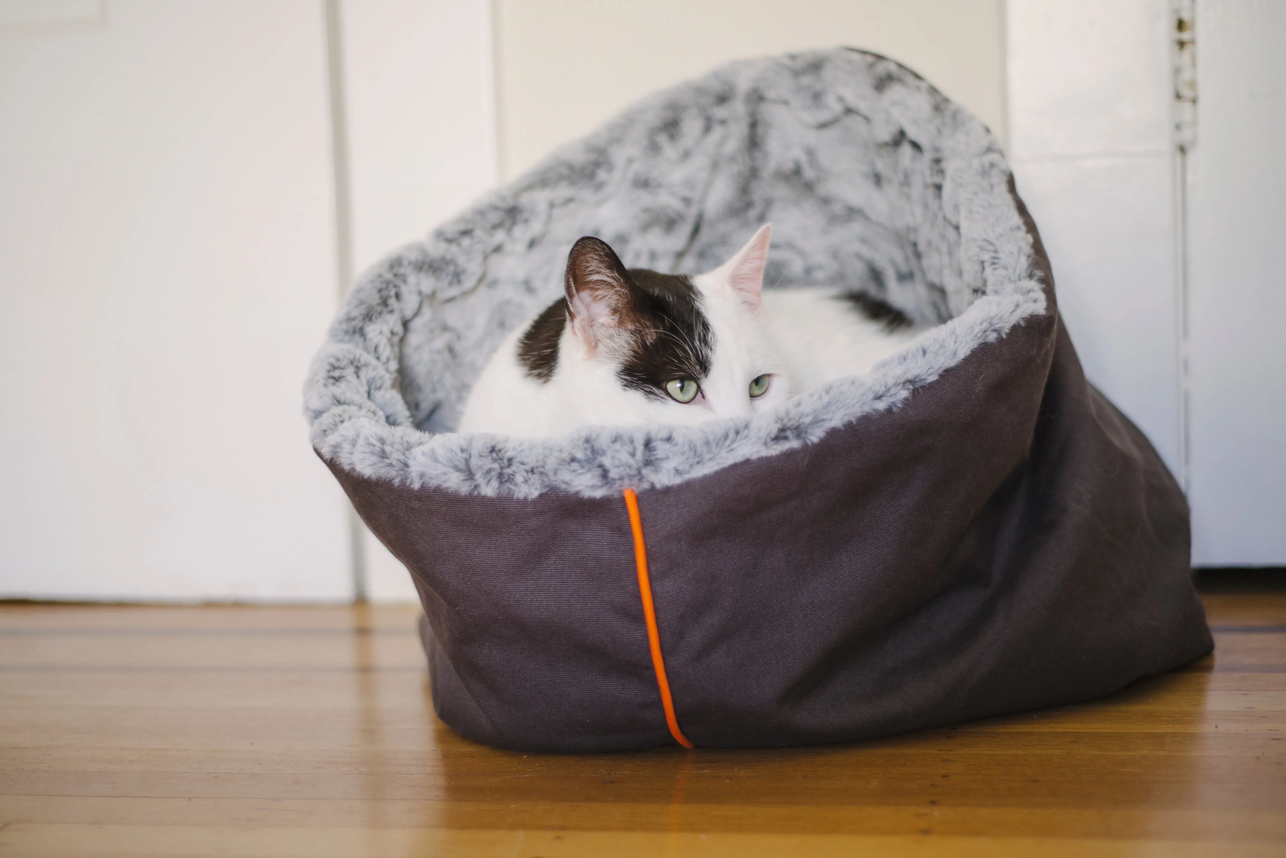 Snuggle Beds for Dogs and Cats: Husky Grey