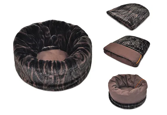 Snuggle Beds for Dogs and Cats: Truffle Brown