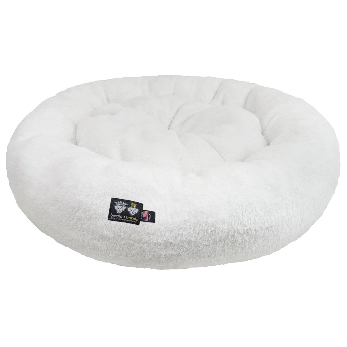 Snuggle Dog Bed White