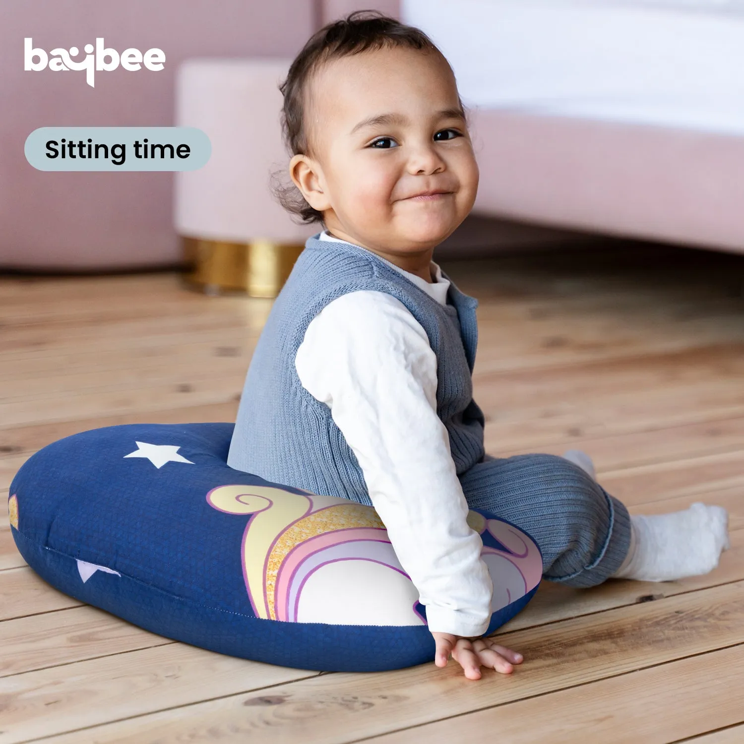 Soft Cushion Portable Baby Nursing Feeding Pillow for New Born Baby Breastfeeding with Back Support & Belt