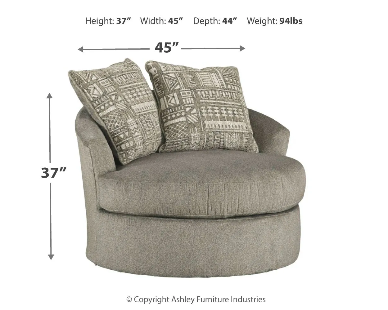 Soletren Sofa, Loveseat and Chair in Ash